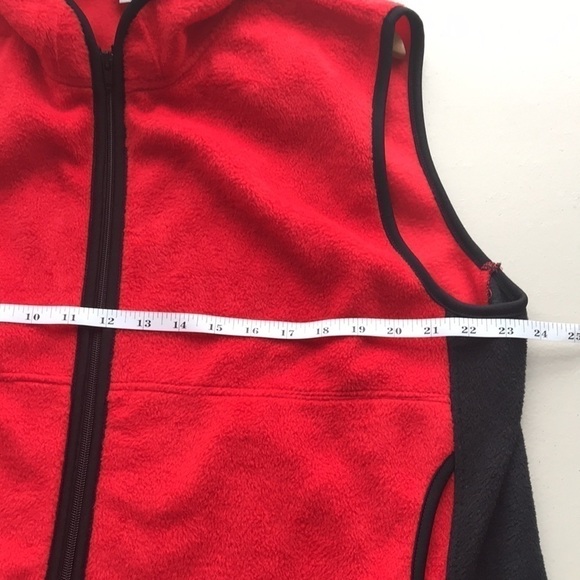 VINTAGE Matrix fashion red fleece sweater vest XL - Picture 5 of 8